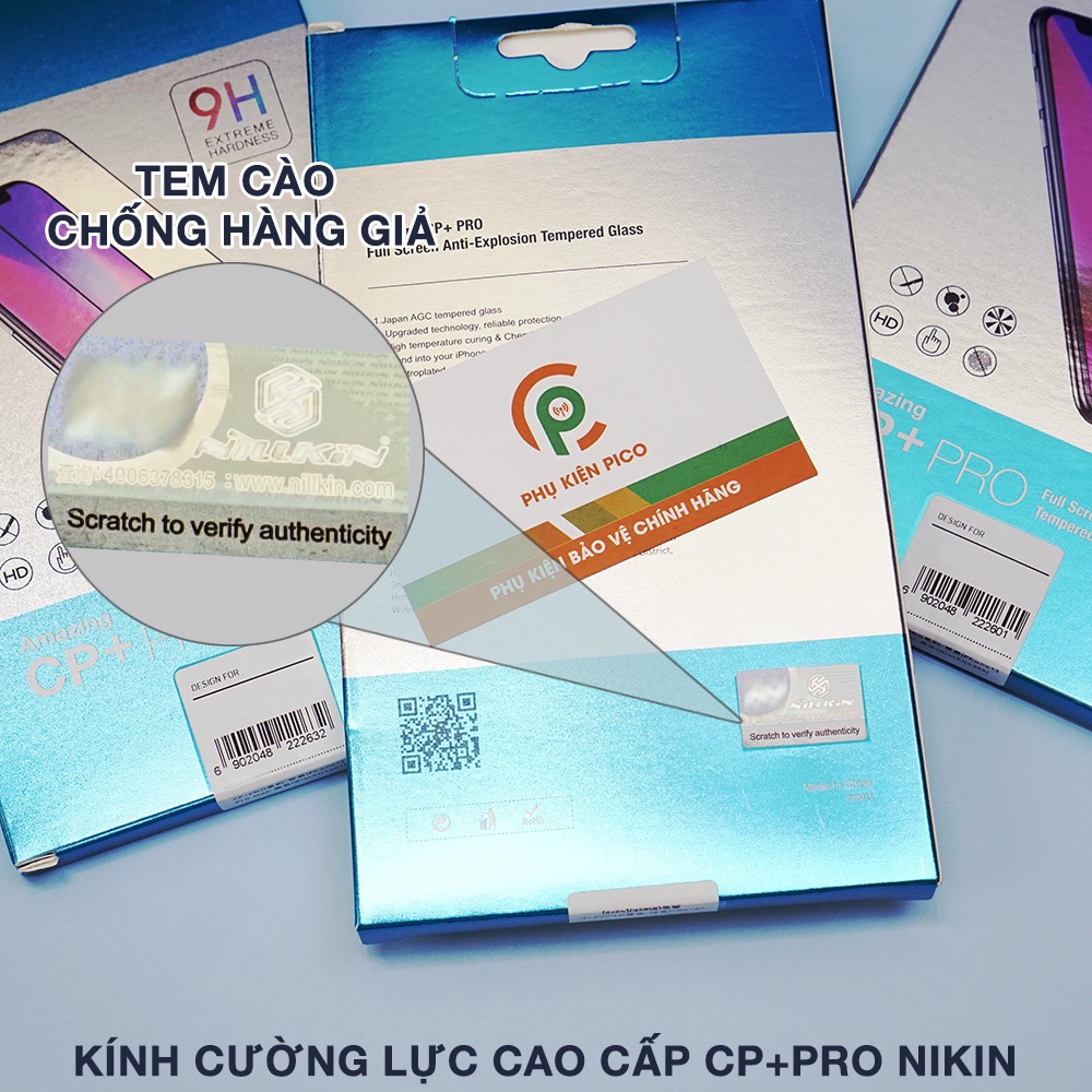 Kính cường lực Iphone 14 full màn chính hãng Nillkin CP+ Pro viền đen siêu mỏng