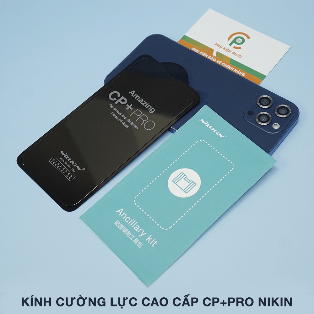 Kính cường lực Iphone 14 full màn chính hãng Nillkin CP+ Pro viền đen siêu mỏng