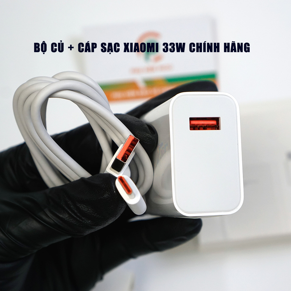 Bộ Sạc nhanh xiaomi 33W USB sang Type C Sạc mọi máy Xiaomi Chính hãng