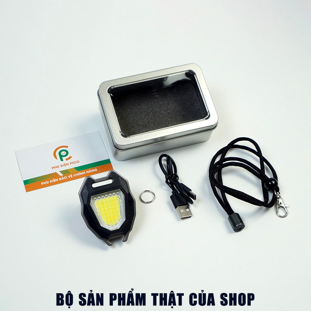 Đèn Led cod mini siêu sáng 5in1 Led Pro Max đa năng có bật lửa Pin sạc USB - Bật lửa Móc Khóa đèn pin mini led đa năng