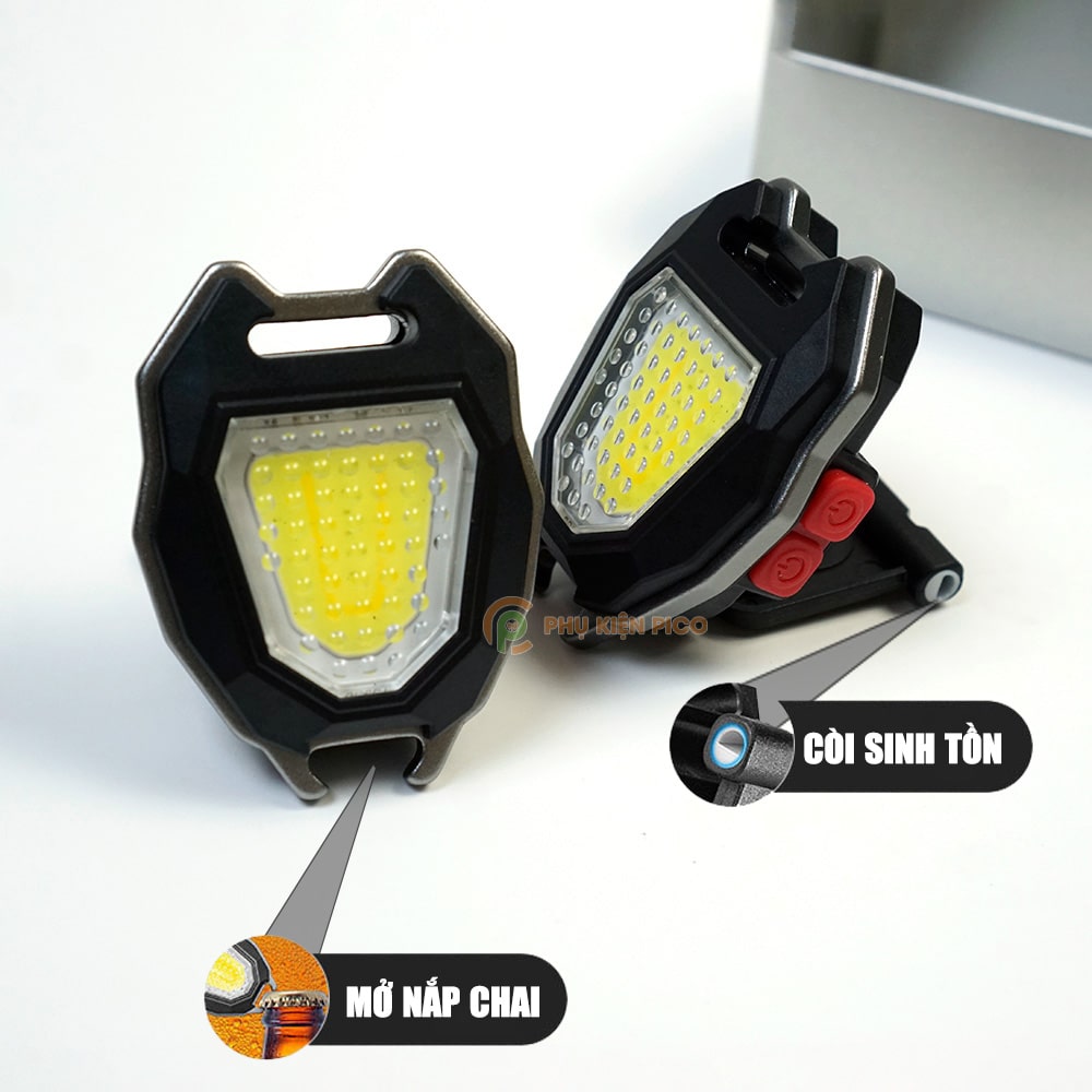 Đèn Led cod mini siêu sáng 5in1 Led Pro Max đa năng có bật lửa Pin sạc USB - Bật lửa Móc Khóa đèn pin mini led đa năng