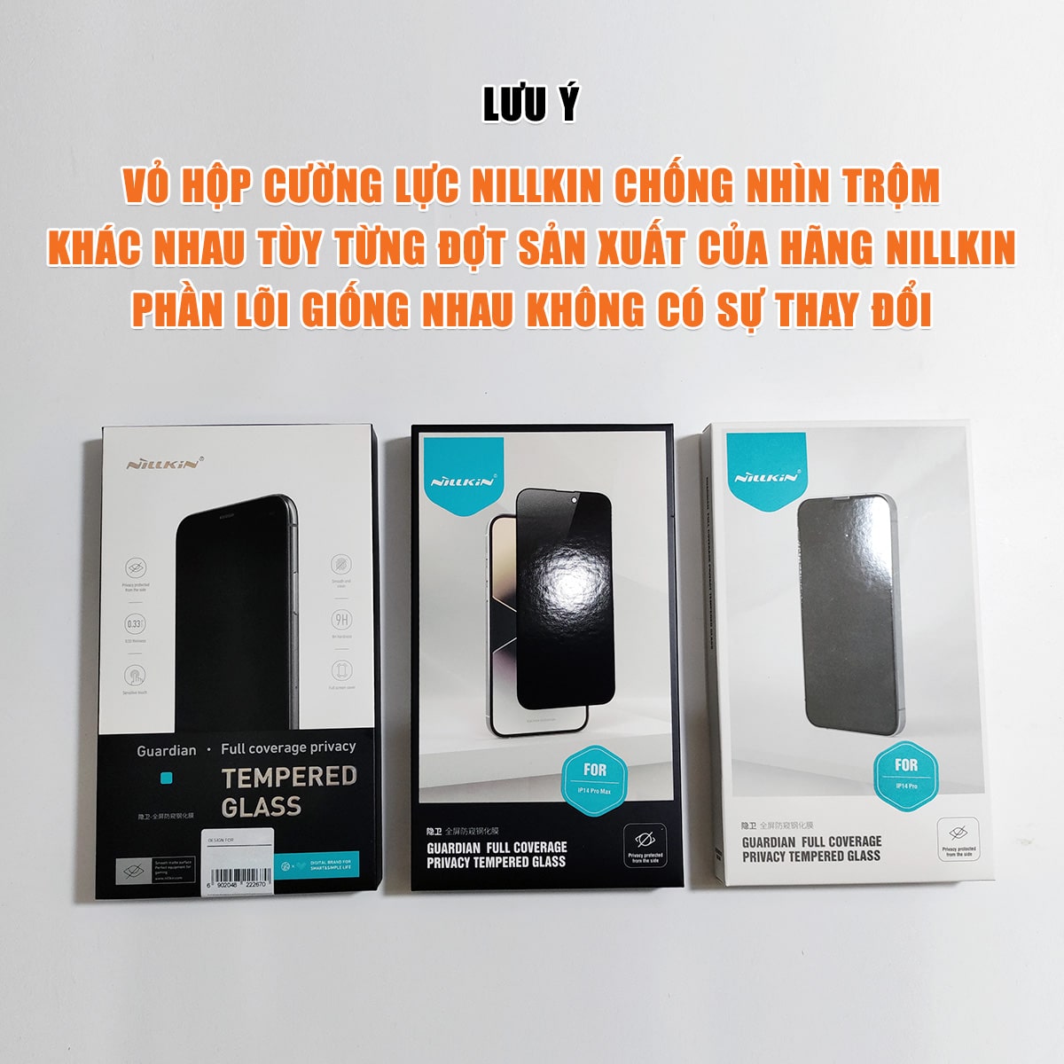Kính cường lực chống nhìn trộm Iphone 14 Pro full màn hình chính hãng Nillkin