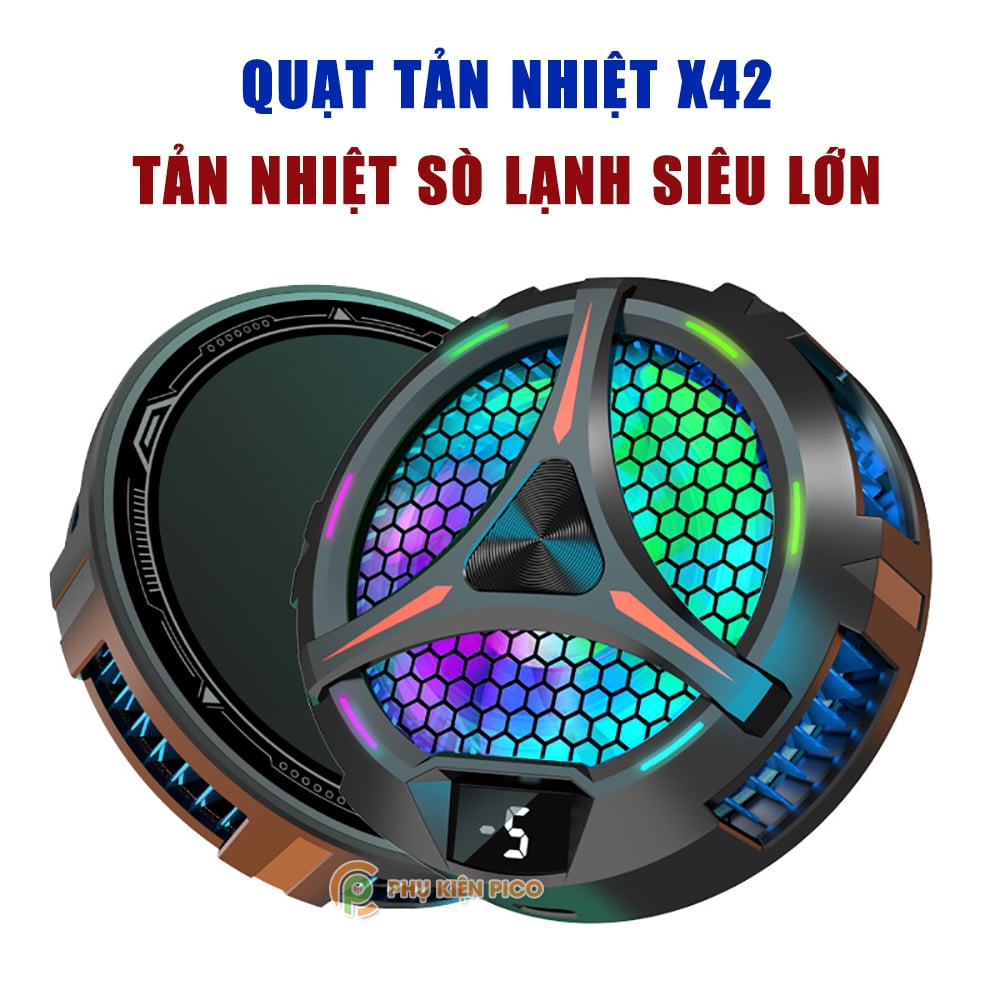Quạt tản nhiệt máy tính bảng hỗ trợ ipad công nghệ sò lạnh siêu tản cỡ lớn X42 - Tản nhiệt Samsung tab surface