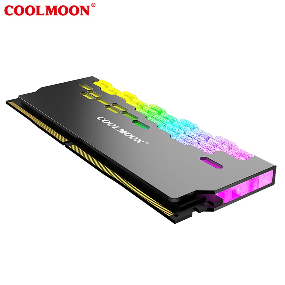 Tản nhiệt Ram Coolmoon ARGB RA-2 - Ốp tản nhiệt Ram A-RGB đồng bộ main sync led RGB