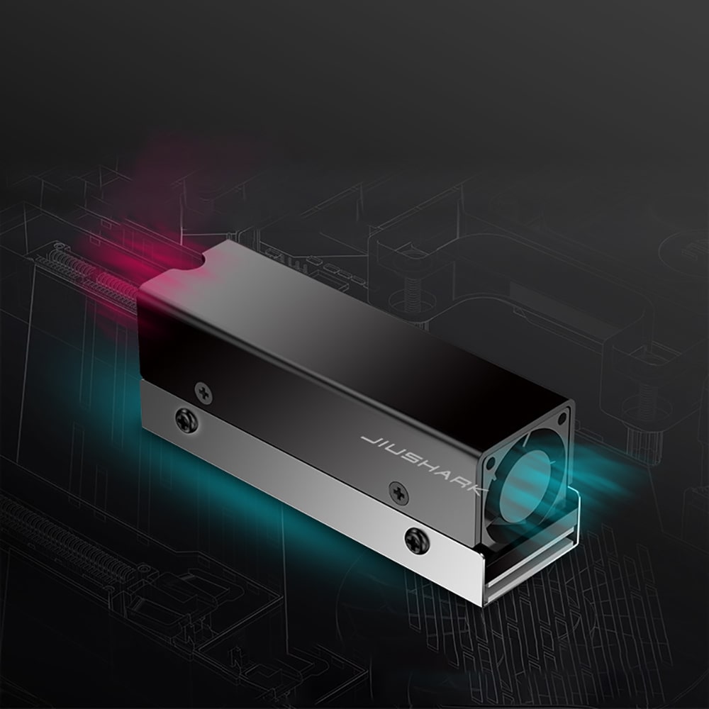 Tản nhiệt ssd M.2 2280 Gen 5 - Quạt tản nhiệt ổ cứng ssd m2 nvme PCIe5.0 Gen 4 tản nhiệt siêu cấp JIUSHARK Pro