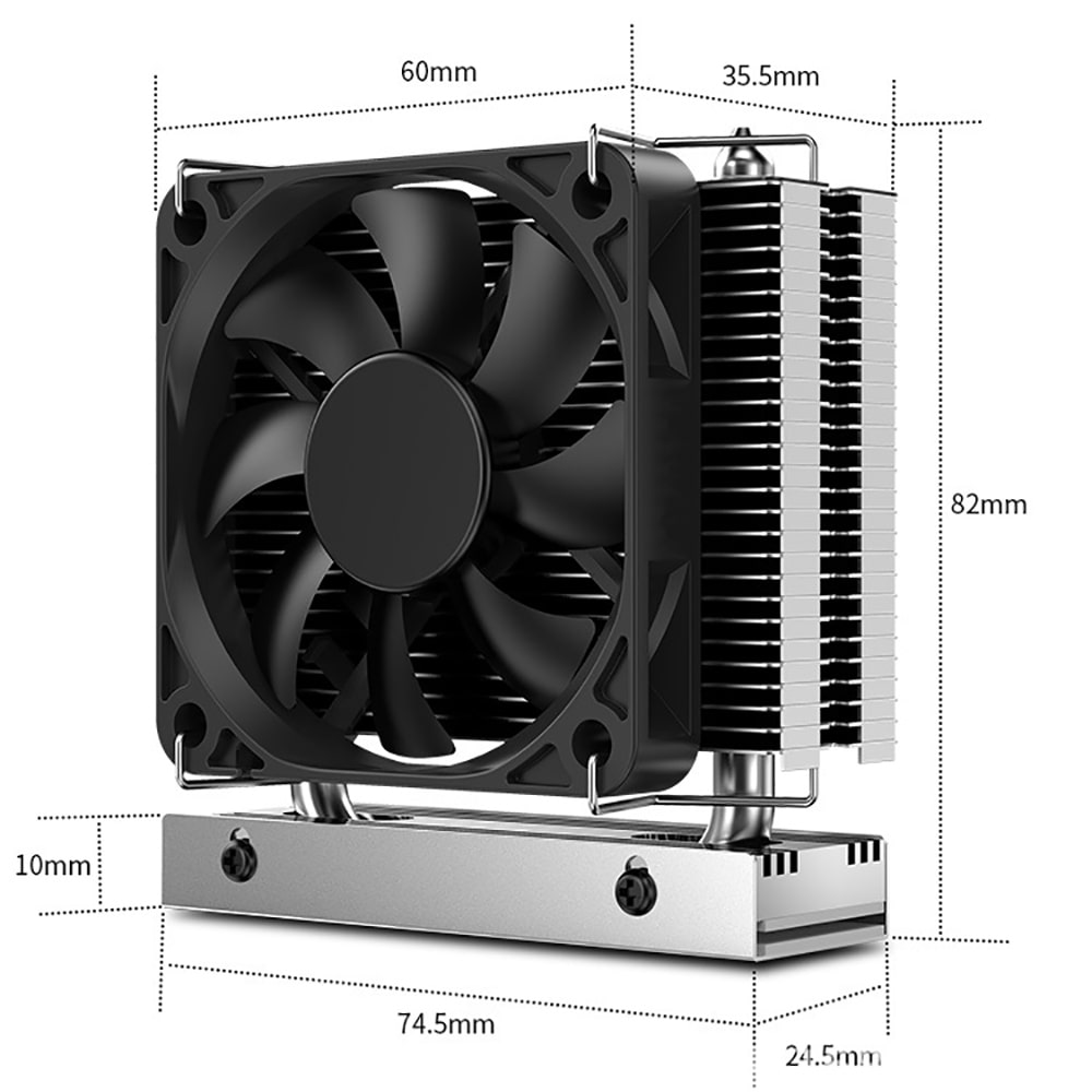 Tản nhiệt ssd M.2 2280 Gen 5 - Quạt tản nhiệt ổ cứng ssd m2 nvme PCIe5.0 Gen 4 tản tháp siêu cấp JIUSHARK Super Pro