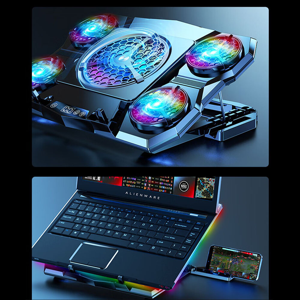 Quạt tản nhiệt laptop máy tính Z18 - Đế tản nhiệt laptop 17 inch - Giá đỡ Surface book pro