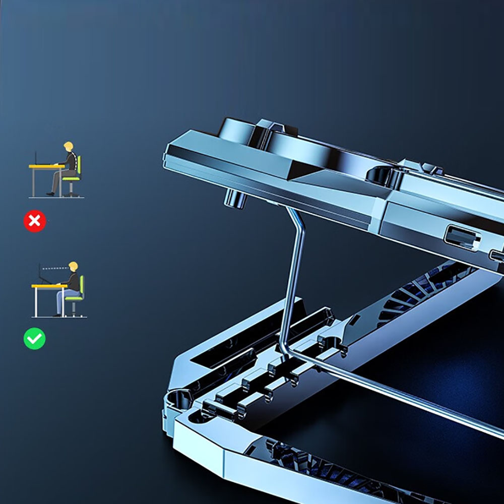 Quạt tản nhiệt laptop máy tính Z18 - Đế tản nhiệt laptop 17 inch - Giá đỡ Surface book pro