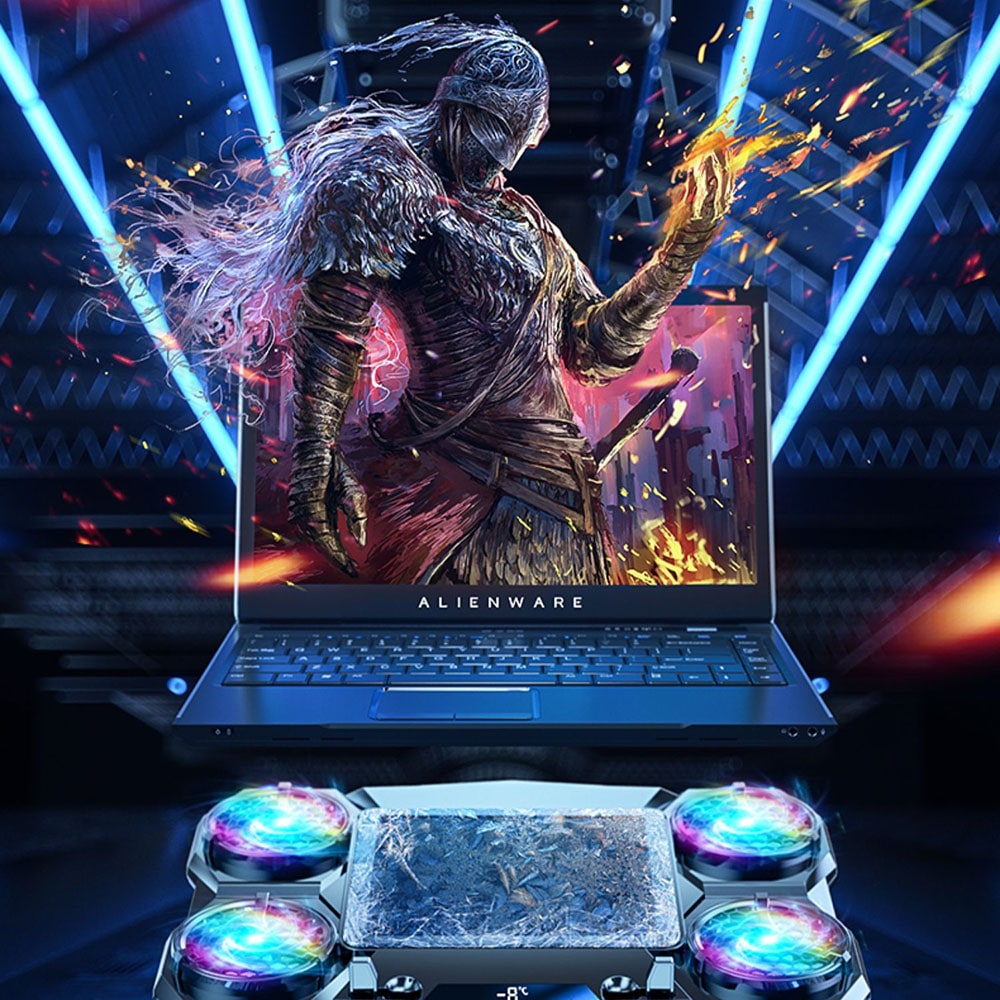 Quạt tản nhiệt laptop máy tính Z18 Pro - Đế tản nhiệt laptop 17 inch - Giá đỡ Surface book pro