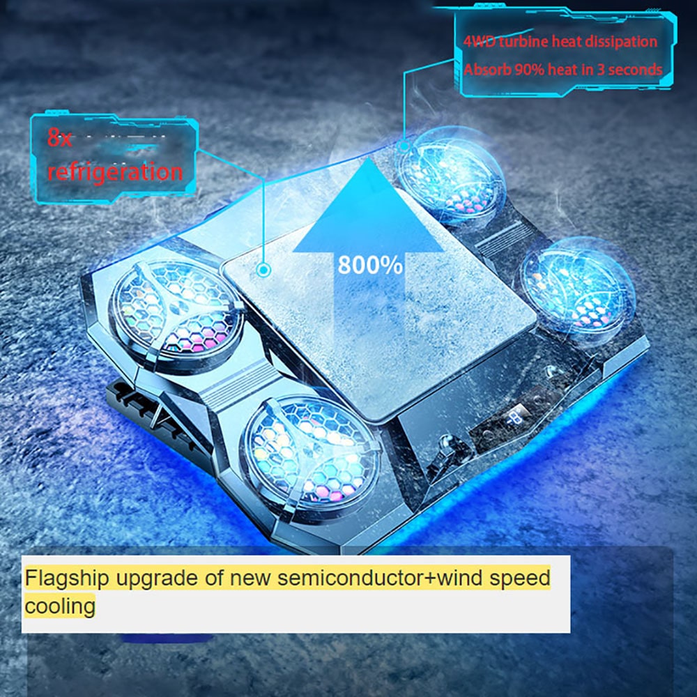 Quạt tản nhiệt laptop máy tính Z18 Pro - Đế tản nhiệt laptop 17 inch - Giá đỡ Surface book pro