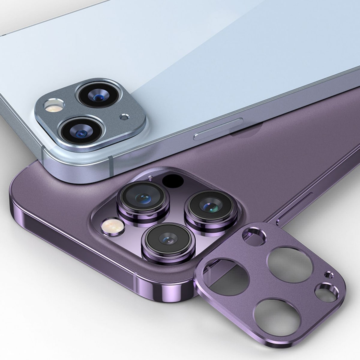 Dán camera Iphone 14 khung kim loại bảo vệ camera chống trầy xước va đập