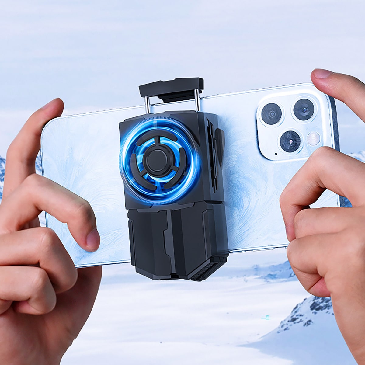 Quạt tản nhiệt điện thoại Memo DLA5 sò lạnh có Pin led RGB quạt tản nhiệt pin không dây