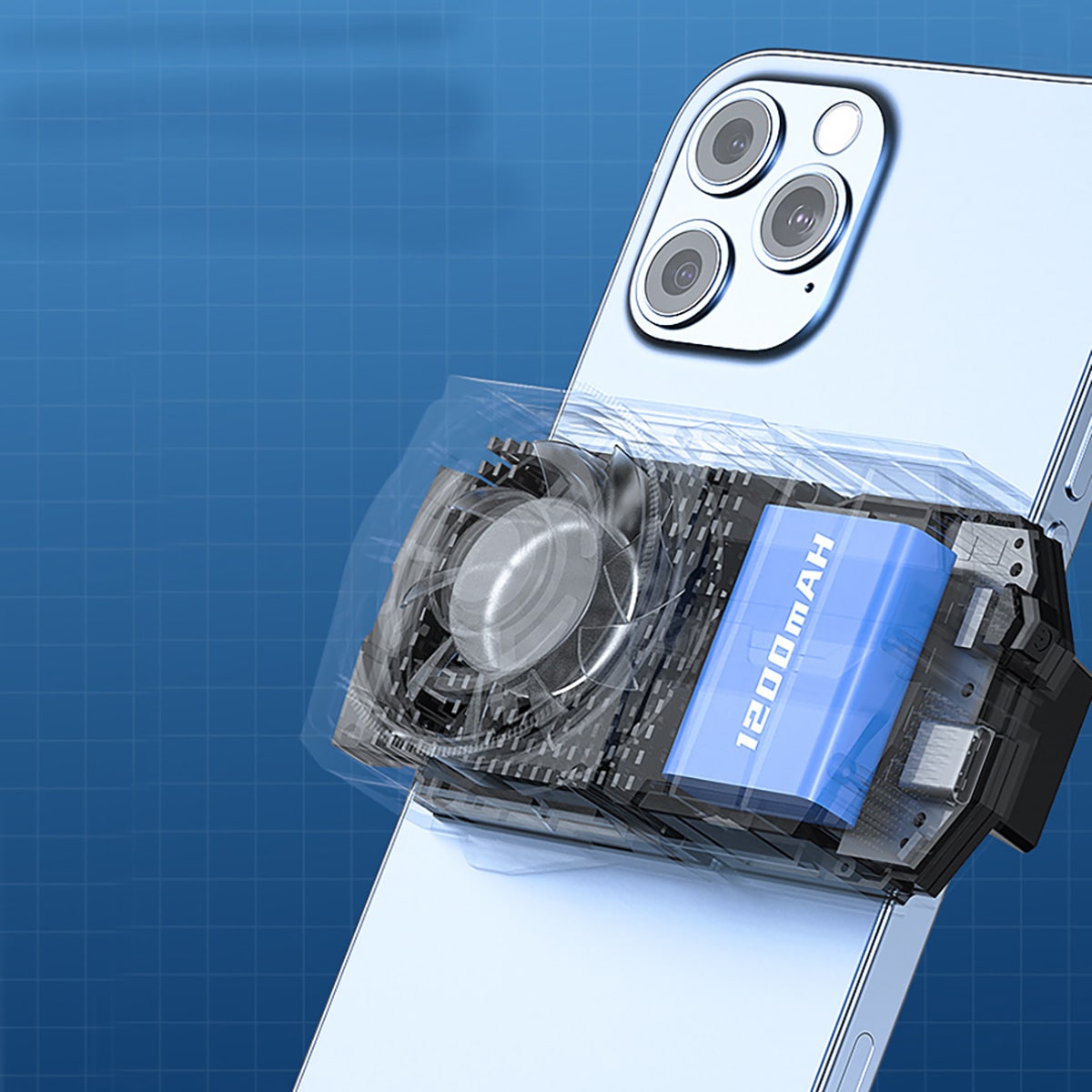 Quạt tản nhiệt điện thoại Memo DLA5 sò lạnh có Pin led RGB quạt tản nhiệt pin không dây