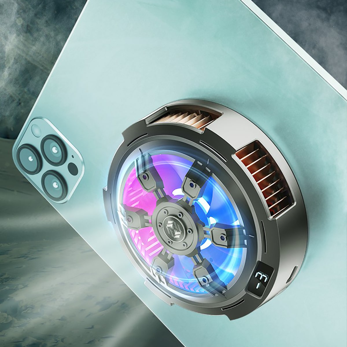 Quạt tản nhiệt máy tính bảng Ipad Piva Icearmor3 X32 tản cỡ lớn sò lạnh màn hình hiển thị nhiệt độ