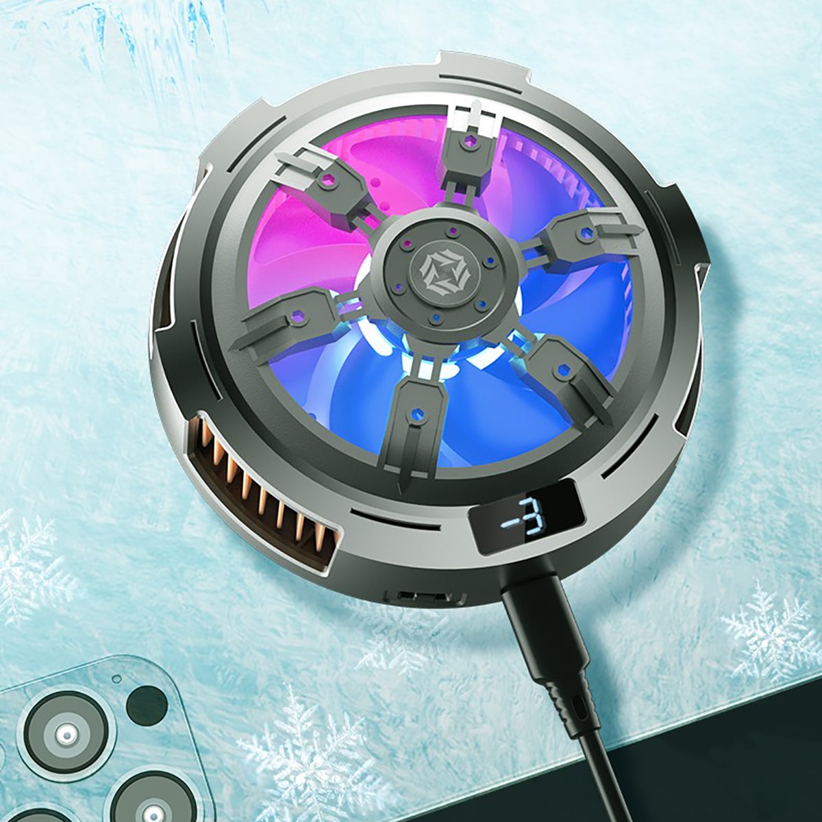 Quạt tản nhiệt máy tính bảng Ipad Piva Icearmor3 X32 tản cỡ lớn sò lạnh màn hình hiển thị nhiệt độ