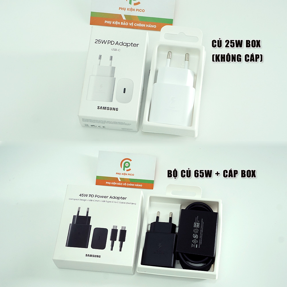 Củ sạc nhanh Samsung 25W Zin New Full Box (Chính hãng nguyên hộp)