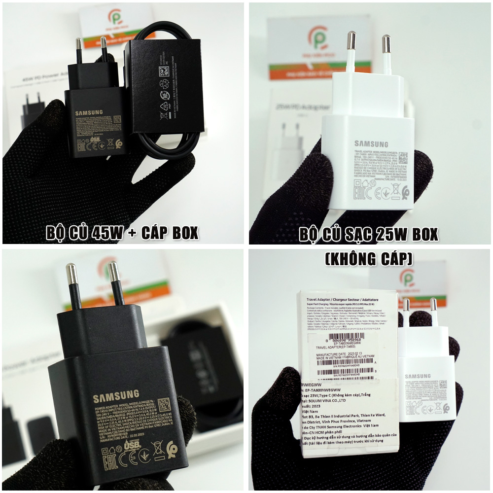 Củ sạc nhanh Samsung 25W Zin New Full Box (Chính hãng nguyên hộp)