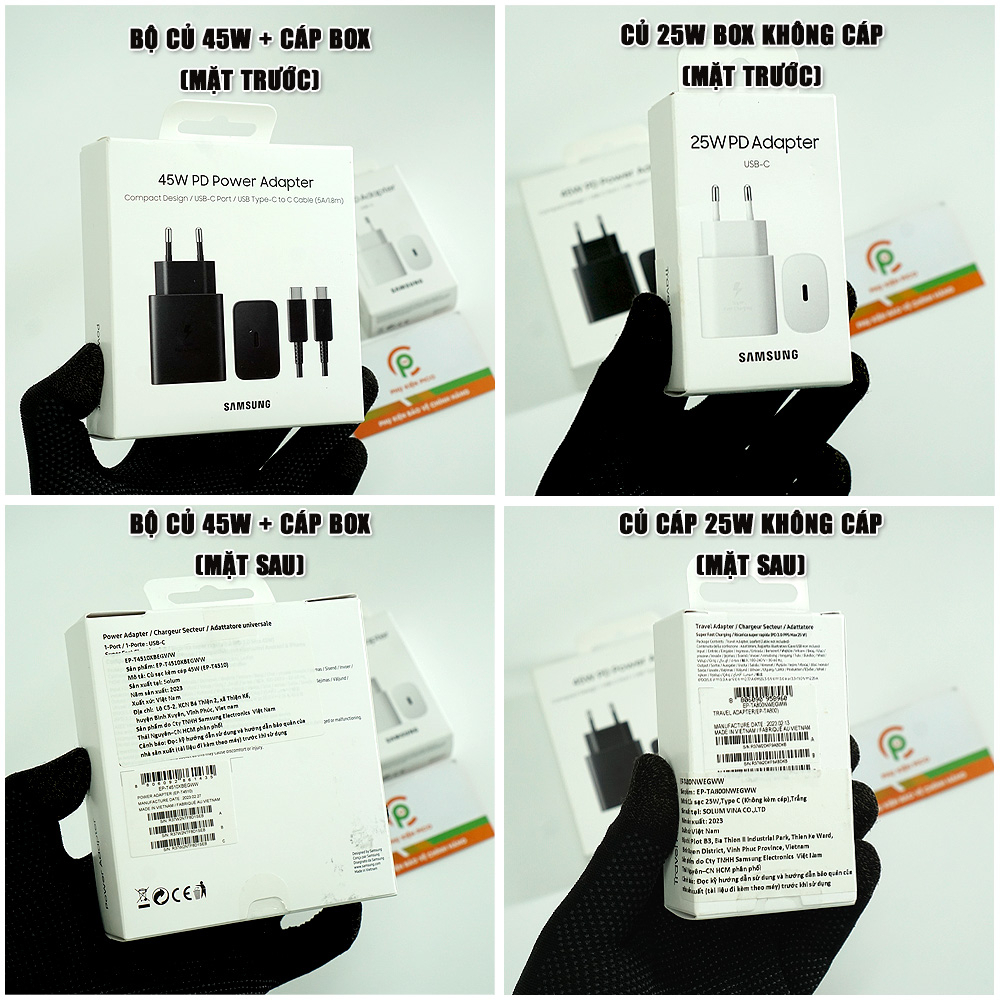 Củ sạc nhanh Samsung 25W Zin New Full Box (Chính hãng nguyên hộp)