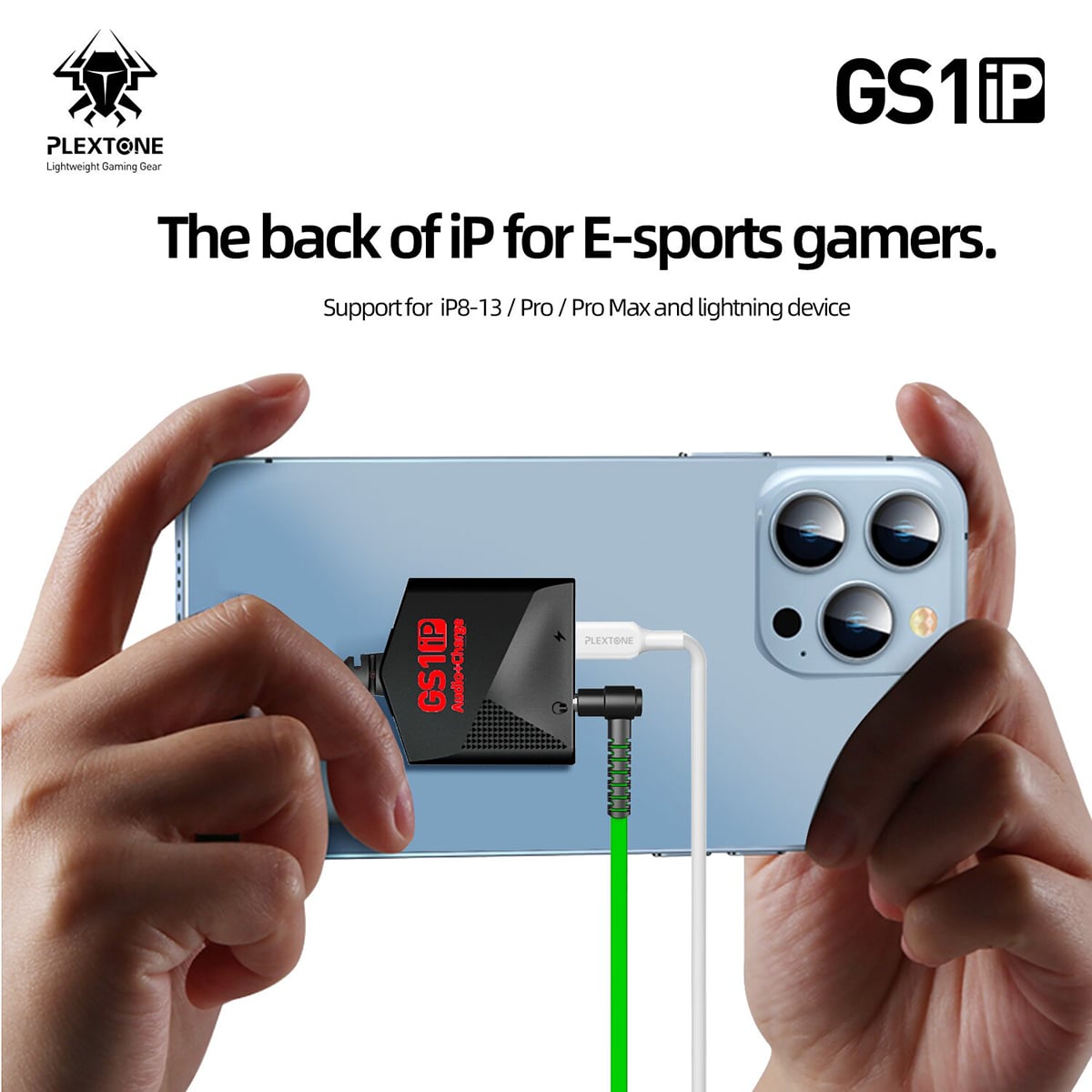 Cáp chuyển đổi tai nghe sang 3.5 Plextone GS1 hỗ trợ iphone và ipad vừa nghe nhạc vừa sạc/ Cáp chuyển đổi tai nghe sang ligtning Plextone GS1 hỗ trợ iPhone và ipad vừa nghe nhạc vừa sạc