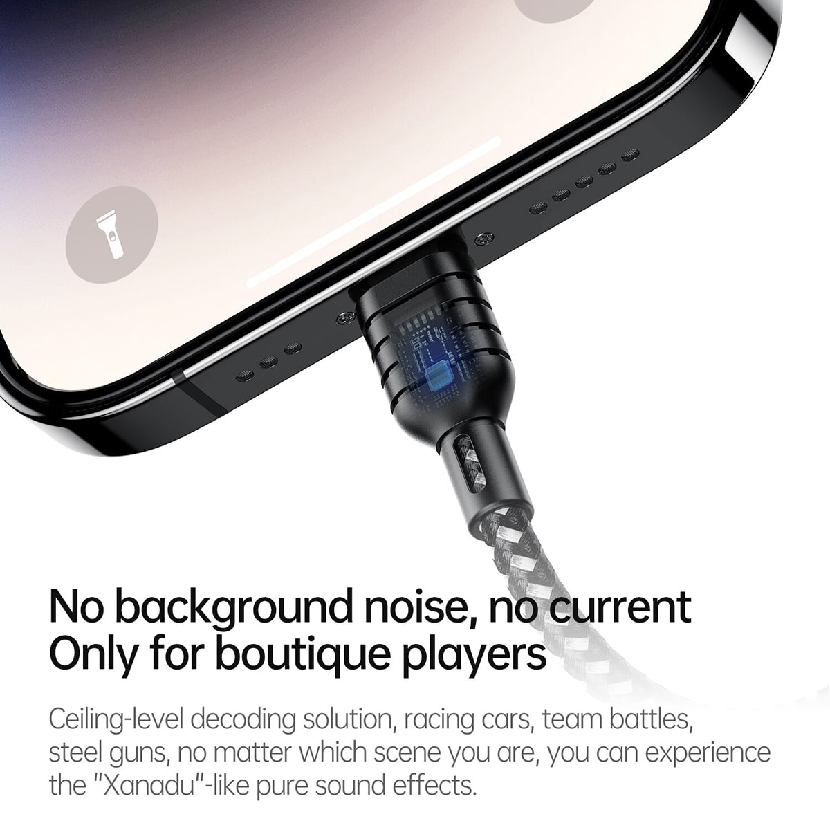 Cáp chuyển đổi ligtning sang tai nghe Plextone gs1 Pro 30W hỗ trợ iphone và ipad vừa nghe nhạc vừa sạc siêu nhanh