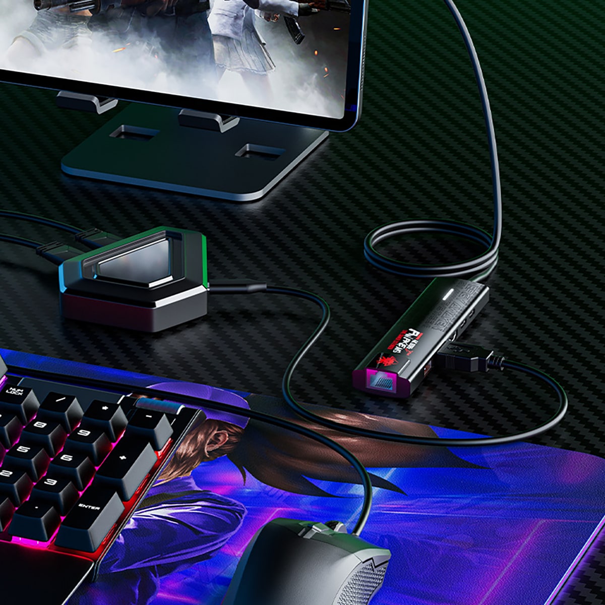 HUB Type C sang HDMI 4K Plextone 6in1 Pro sạc PD 100W Mạng Lan HUB USB 3.0 tốc độ cao HUB USB C to HDMI 2.0 - RJ45 - Type C cho Laptop hỗ trợ Macbook