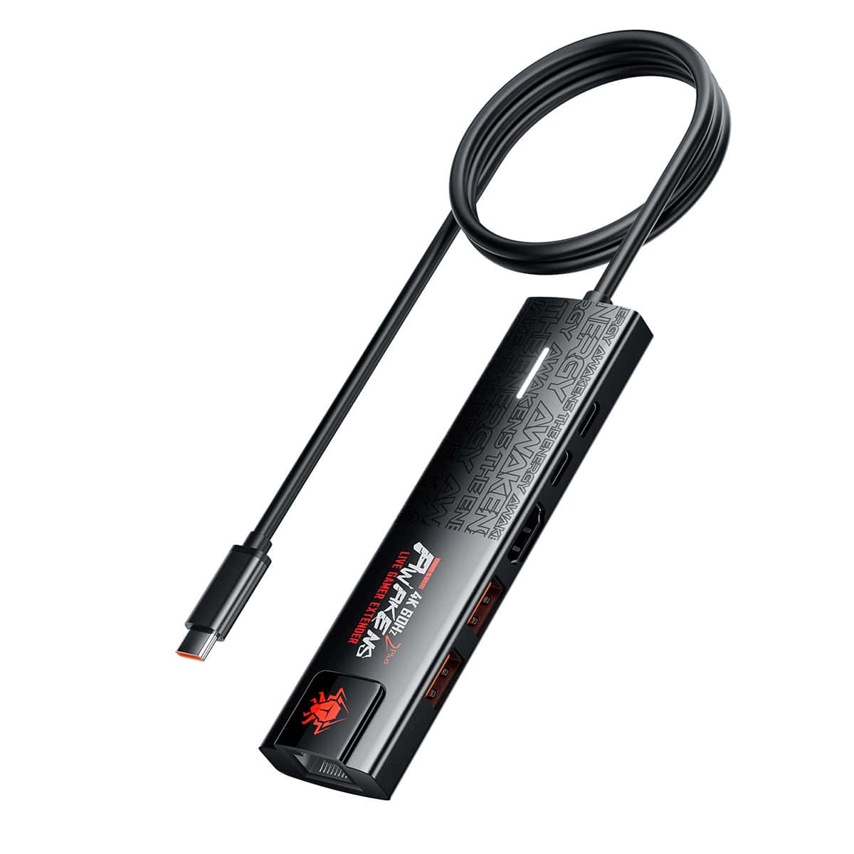 HUB Type C sang HDMI 4K Plextone 6in1 Pro sạc PD 100W Mạng Lan HUB USB 3.0 tốc độ cao HUB USB C to HDMI 2.0 - RJ45 - Type C cho Laptop hỗ trợ Macbook