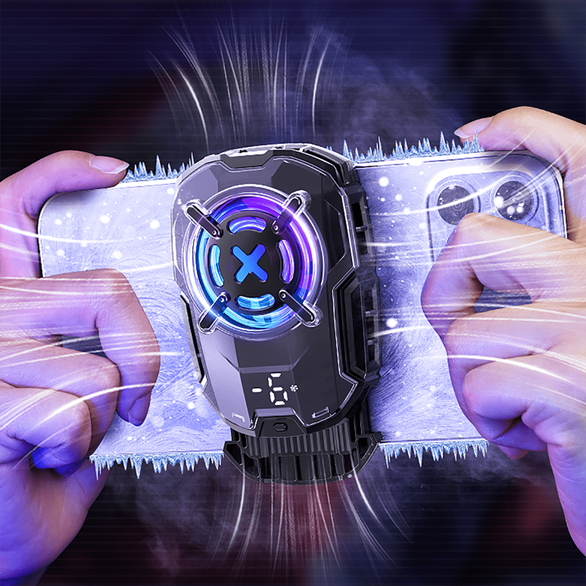 Quạt tản nhiệt điện thoại Memo DL16 sò lạnh AI màn hình hiển thị nhiệt độ bản nâng cấp của Memo DL05