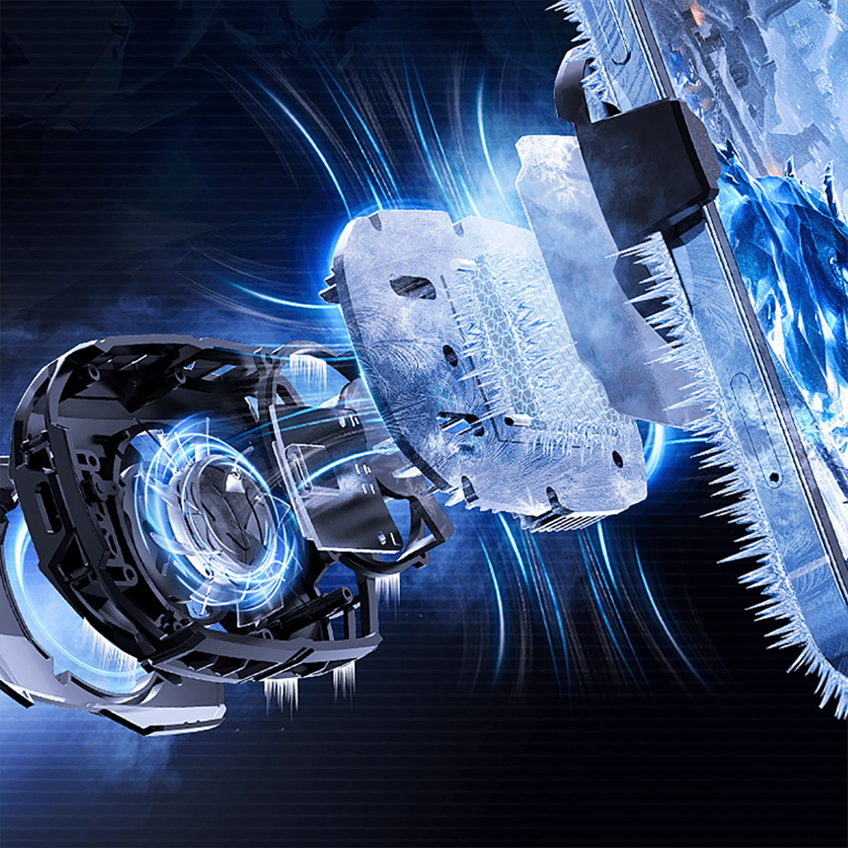 Quạt tản nhiệt điện thoại Memo DL16 sò lạnh AI màn hình hiển thị nhiệt độ bản nâng cấp của Memo DL05