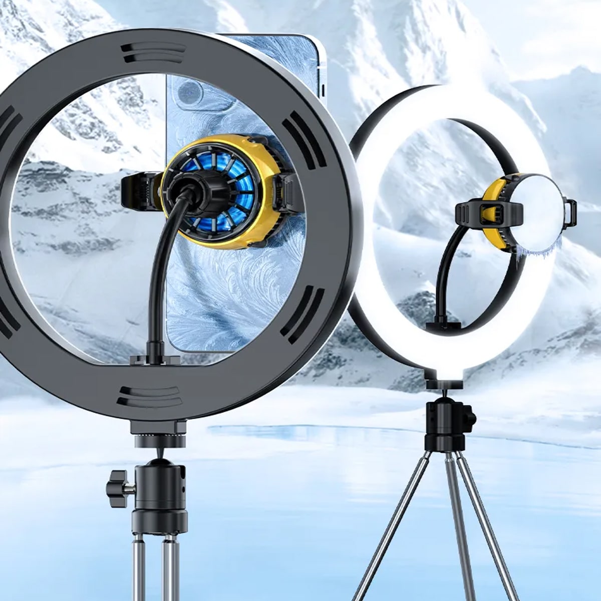 Quạt tản nhiệt điện thoại Memo DLA6 sò lạnh từ tính Led RGB có ngàm hỗ trợ Livestream