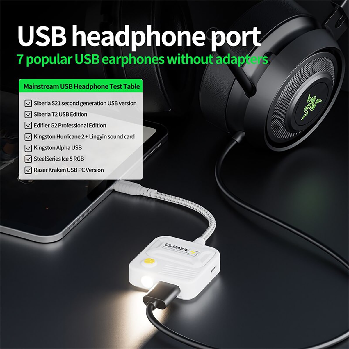 Cáp chuyển đổi tai nghe Plextone Gs Max Pro III Type C sang 3.5mm hỗ trợ ipad vừa nghe nhạc vừa sạc siêu nhanh 60W cắm usb