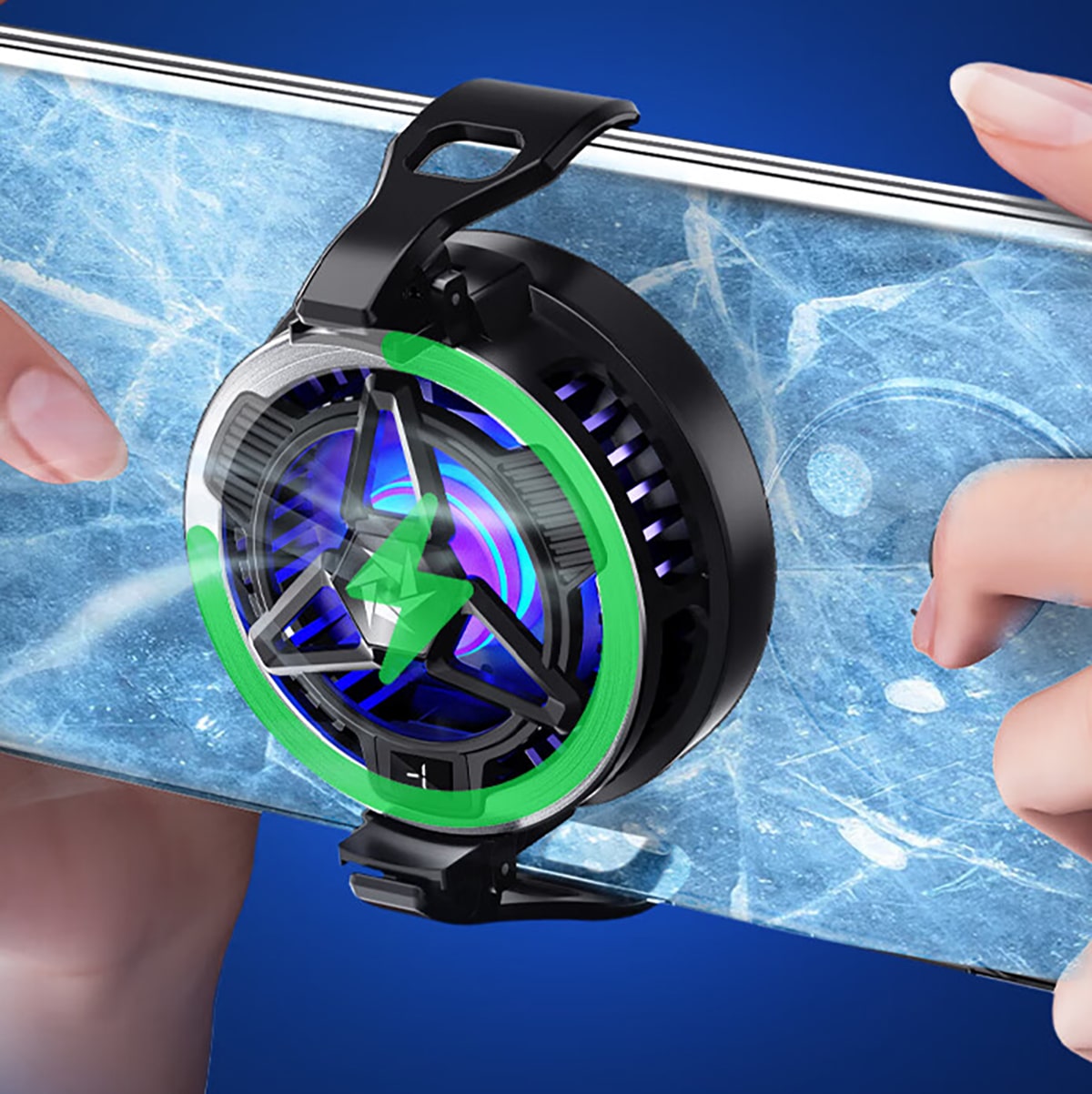 Quạt tản nhiệt điện thoại sò lạnh từ tính SL05 có sạc không dây màn hình hiển thị nhiệt độ Led RGB 2023