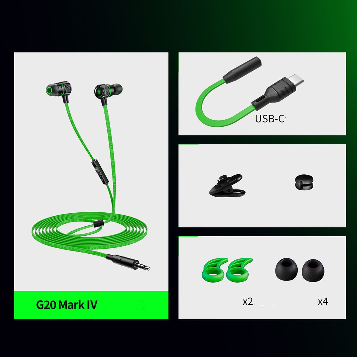 Tai nghe có dây gaming Plextone G20 Mark IV 3.5mm + Type C - Tai nghe PUBG game có mic chống ồn