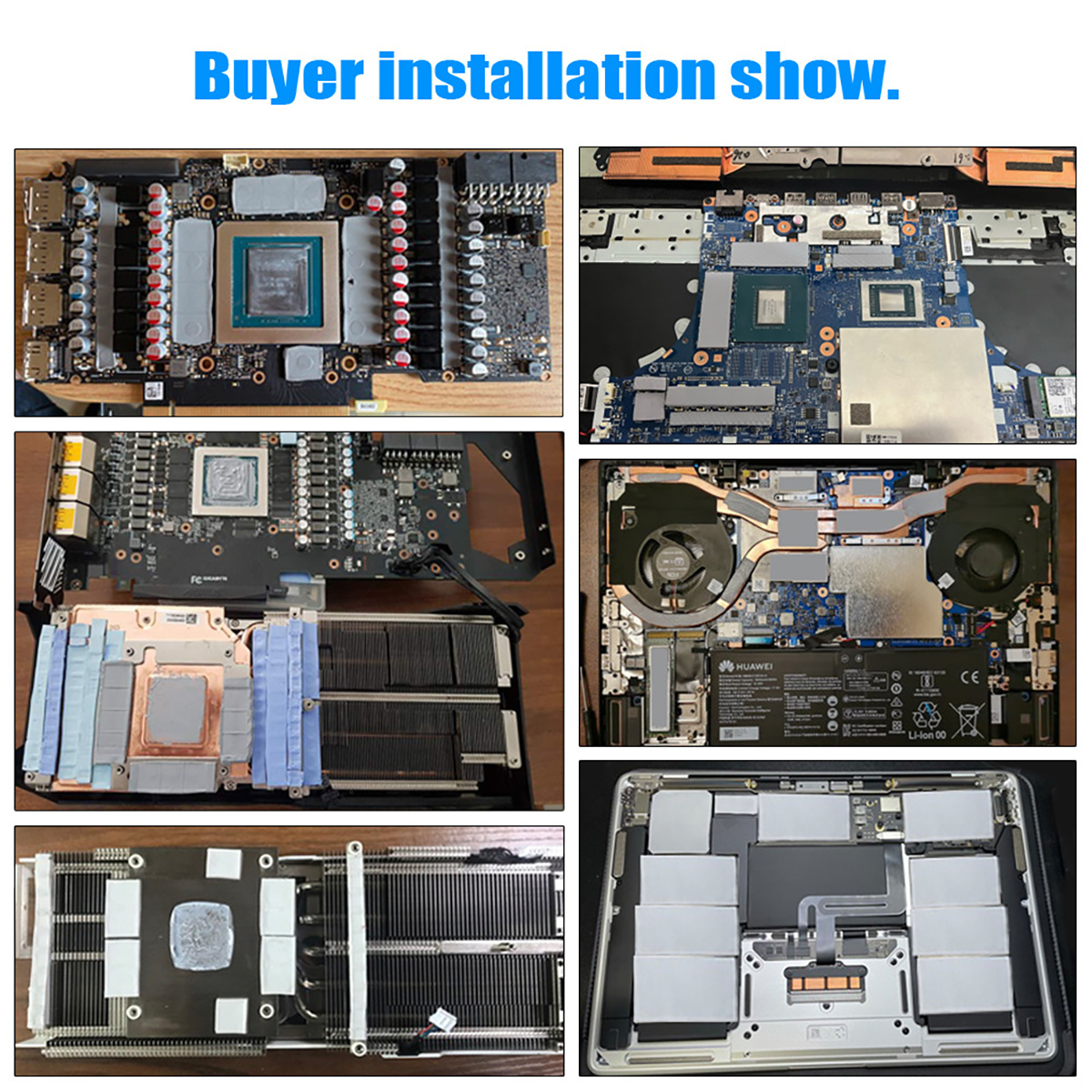 Miếng tản nhiệt cao cấp Thermal Pad SNOWMAN 16.8 W/mk chính hãng tản nhiệt GPU chipset ổ cứng SSD M.2 đối thủ của Gelid