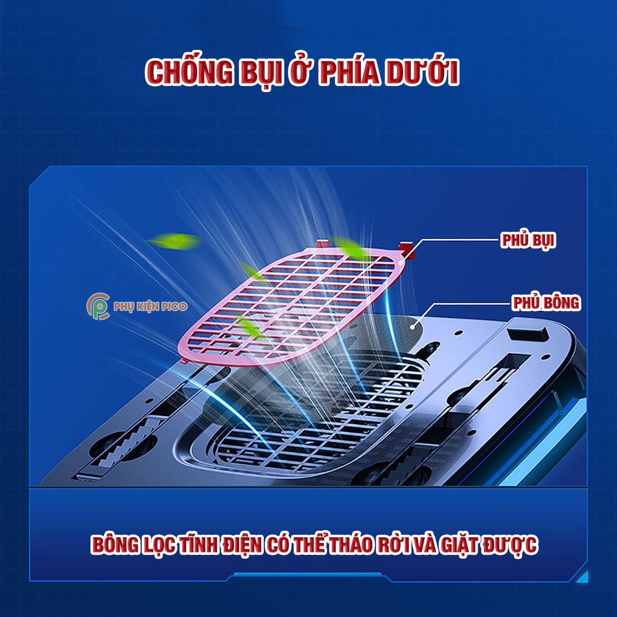 Quạt tản nhiệt laptop Memo FL08 tản khí nén turbo 2400RPM giảm nhiệt thực sự chuyên dụng cho máy tính đồ họa gaming - Đế tản nhiệt Laptop