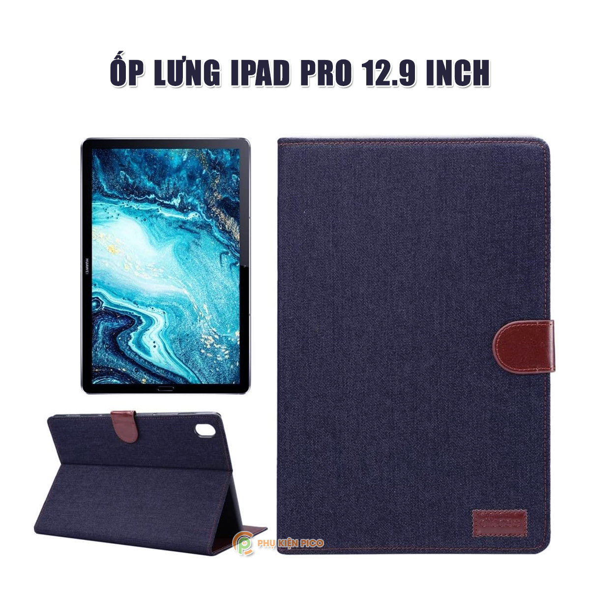Ốp lưng Ipad Pro 12.9 inch ốp da mềm bảo vệ 360 độ chống sốc chân đế thông minh có khe cắm thẻ