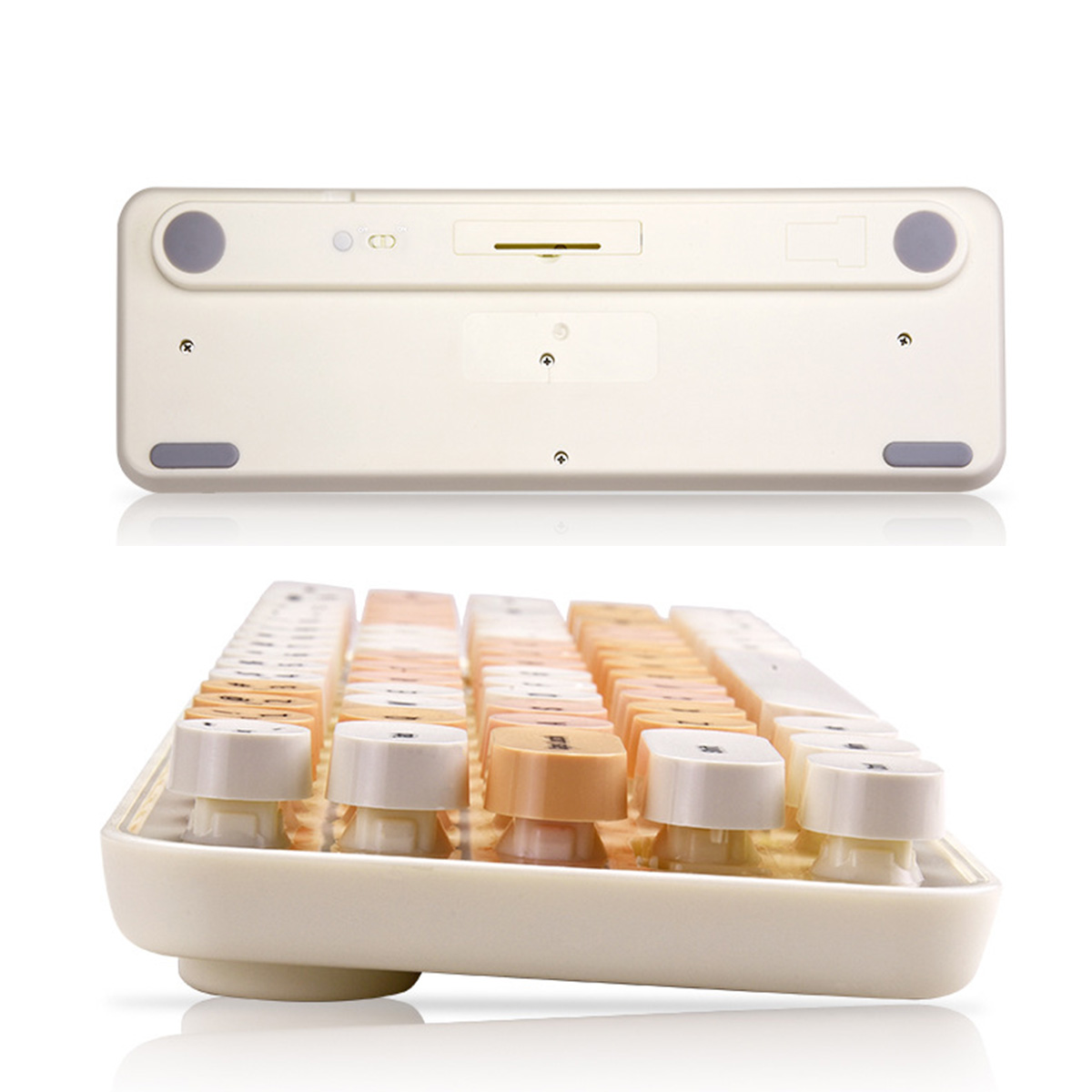 Bàn phím chuột không dây Mini Bean Wireless - chuột máy tính không dây bàn phím MOFII hồng dễ thương