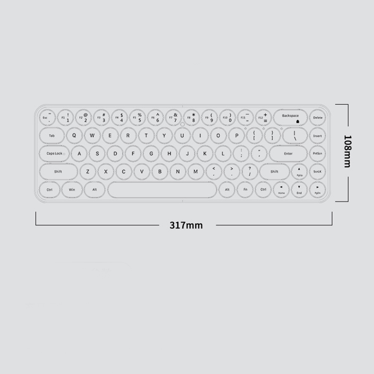 Bàn phím chuột không dây Mini Bean Wireless - chuột máy tính không dây bàn phím MOFII hồng dễ thương