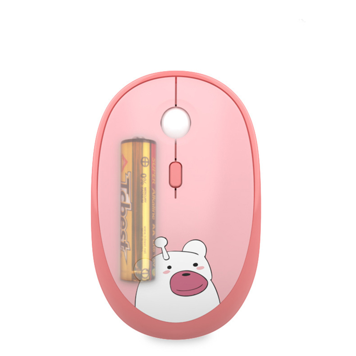 Chuột máy tính không dây Hello Bear gấu M2 - Chuột hồng dễ thương cute hình gấu Wireless Mofii