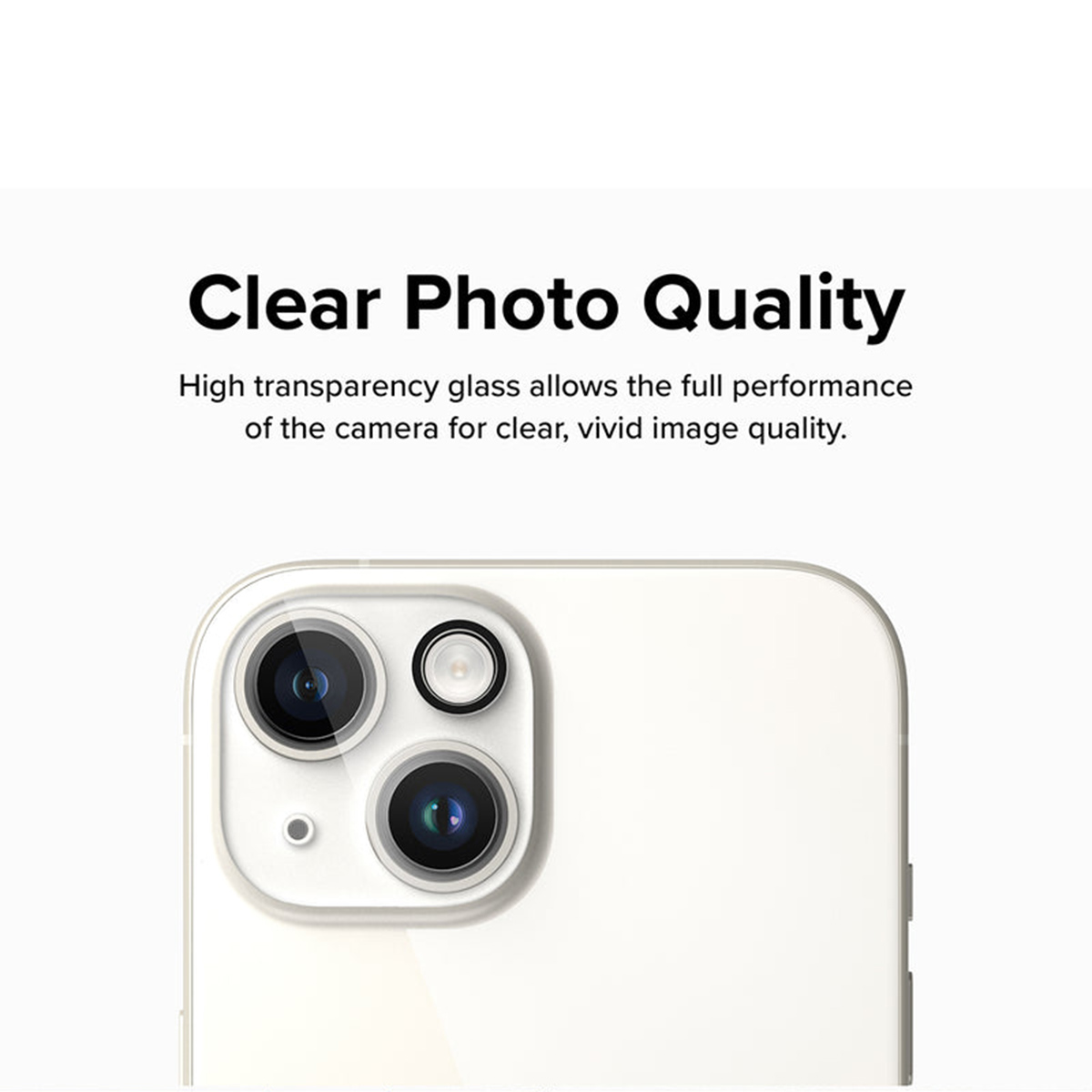 Dán camera Iphone 15 Plus thấu kính nổi 3D - Cường lực camera Iphone 15 Plus độ cứng 9H trong suốt
