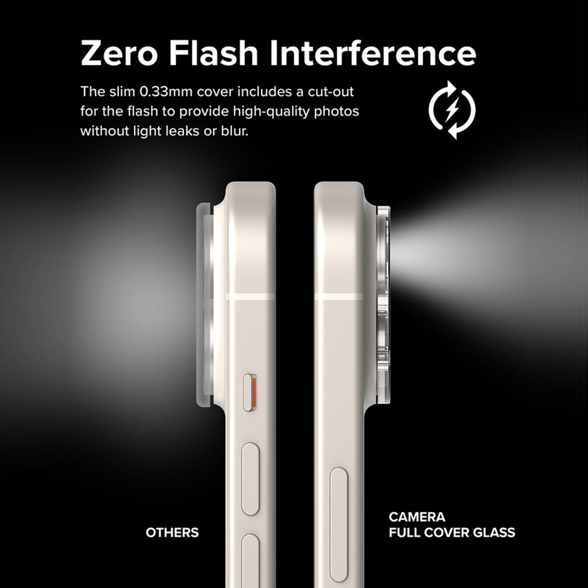 Dán camera Iphone 15 Plus thấu kính nổi 3D - Cường lực camera Iphone 15 Plus độ cứng 9H trong suốt