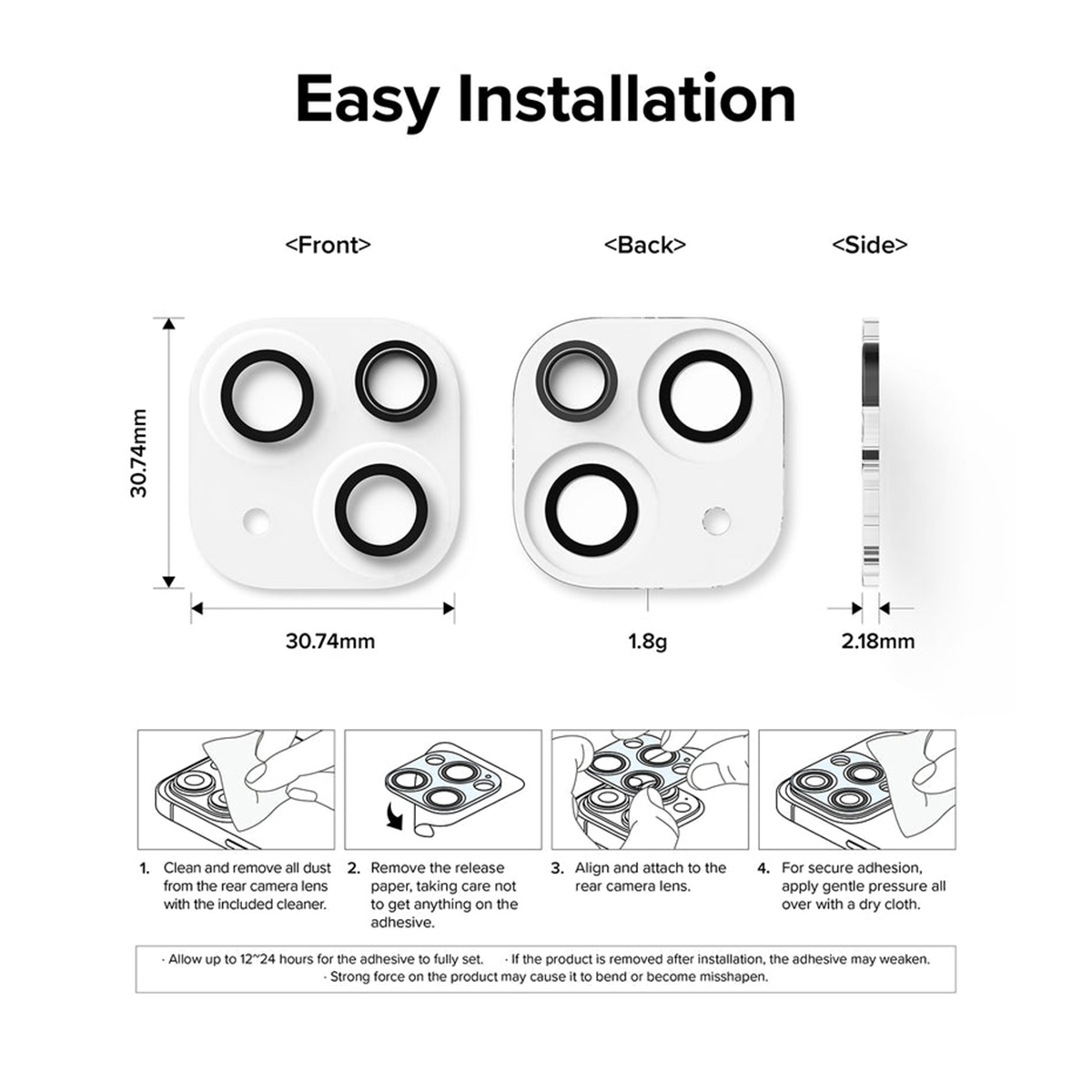 Dán camera Iphone 15 Plus thấu kính nổi 3D - Cường lực camera Iphone 15 Plus độ cứng 9H trong suốt
