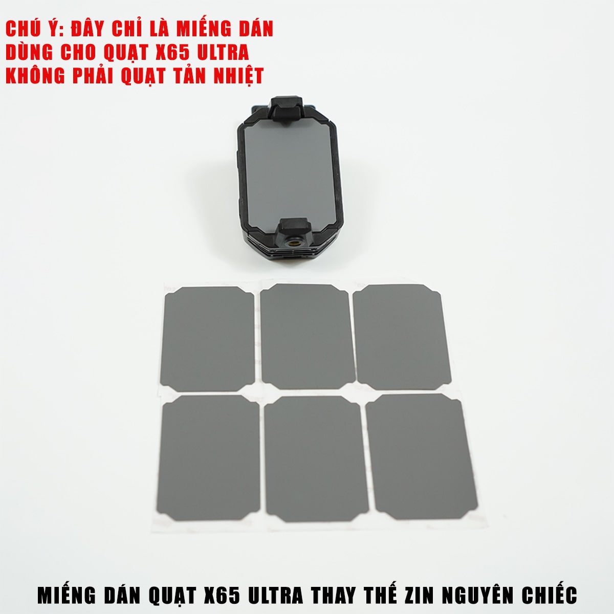 Tấm dán quạt tản nhiệt X65 Ultra Sò lạnh - Miếng dán quạt X65 Ultra thay thế zin nguyên chiếc - Đệm silicon X65 Ultra ngàm kẹp và từ tính