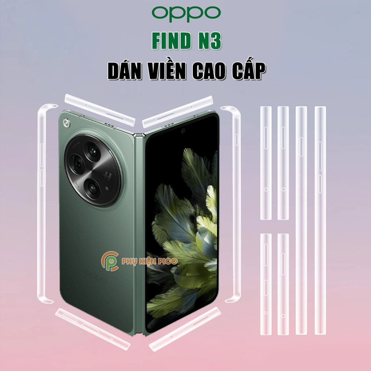 Dán viền Find N3 - Dán bảo vệ khung viền Oppo Find N3 PPF cao cấp dẻo - 2 Bộ