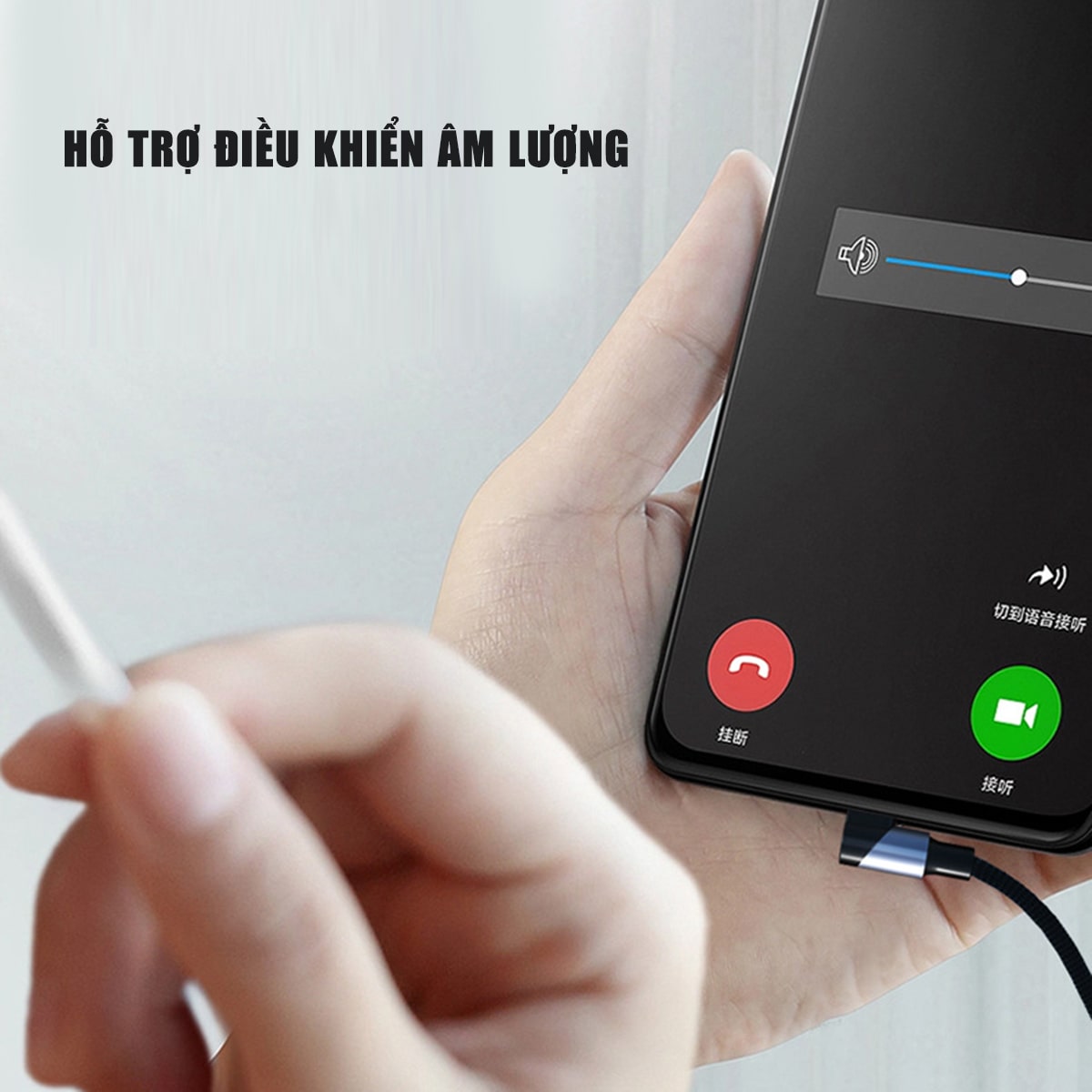 Cáp chuyển đổi Type C sang 3.5mm bẻ góc 90 độ có chip DAC chuyên cho chơi game