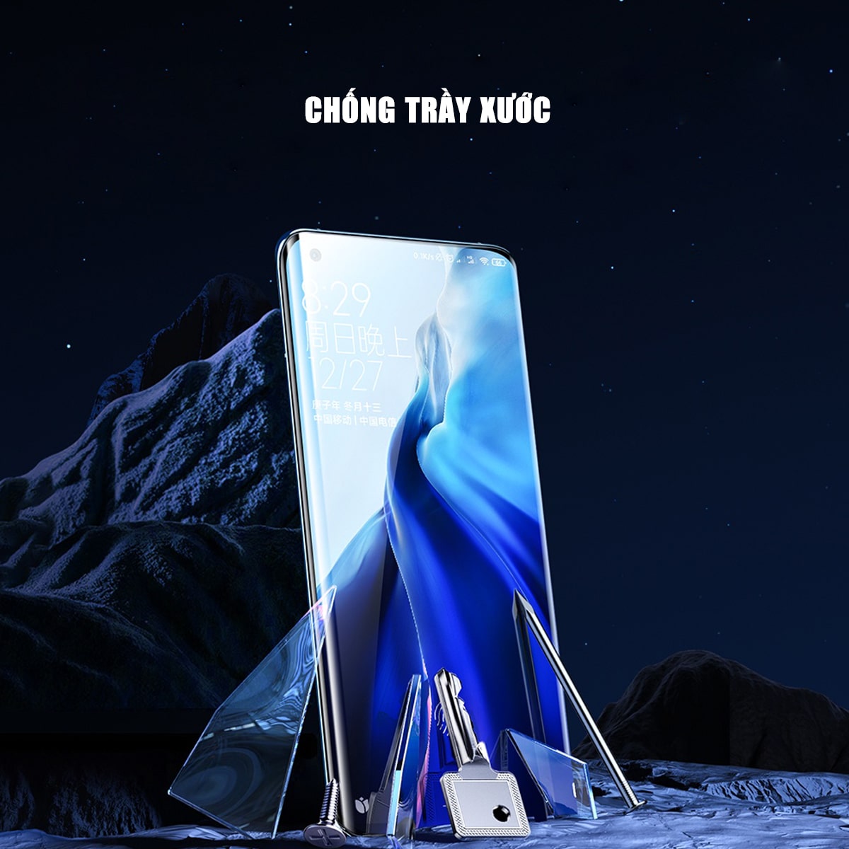 Dán màn hình Xiaomi 12X PPF UV Smart Devil full màn hình dẻo trong suốt - Dán PPF UV Xiaomi Mi 12X