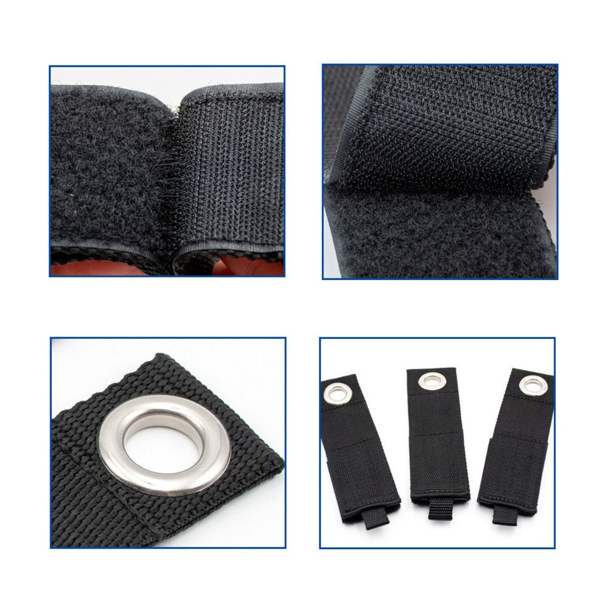 Băng gai dính chịu tải nặng có lỗ treo tường - Velcro Dây quấn vòi nước, dây điện, dây cáp, dụng cụ sửa chữa cỡ lớn hỗ trợ treo móc