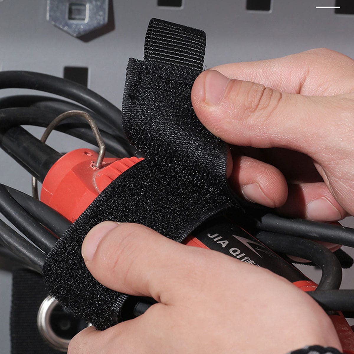 Băng gai dính chịu tải nặng có lỗ treo tường - Velcro Dây quấn vòi nước, dây điện, dây cáp, dụng cụ sửa chữa cỡ lớn hỗ trợ treo móc