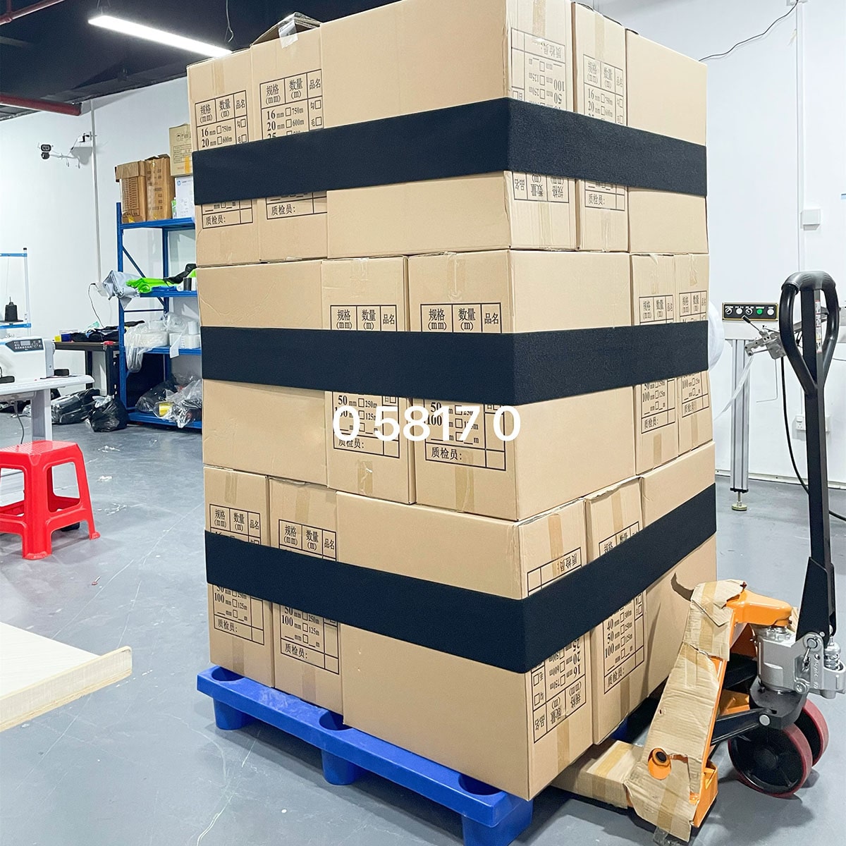 Băng gai dính Velcro buộc thùng hàng Pallet - Dây đai quấn chở hàng 2 mặt cố định khóa ngược tự dính