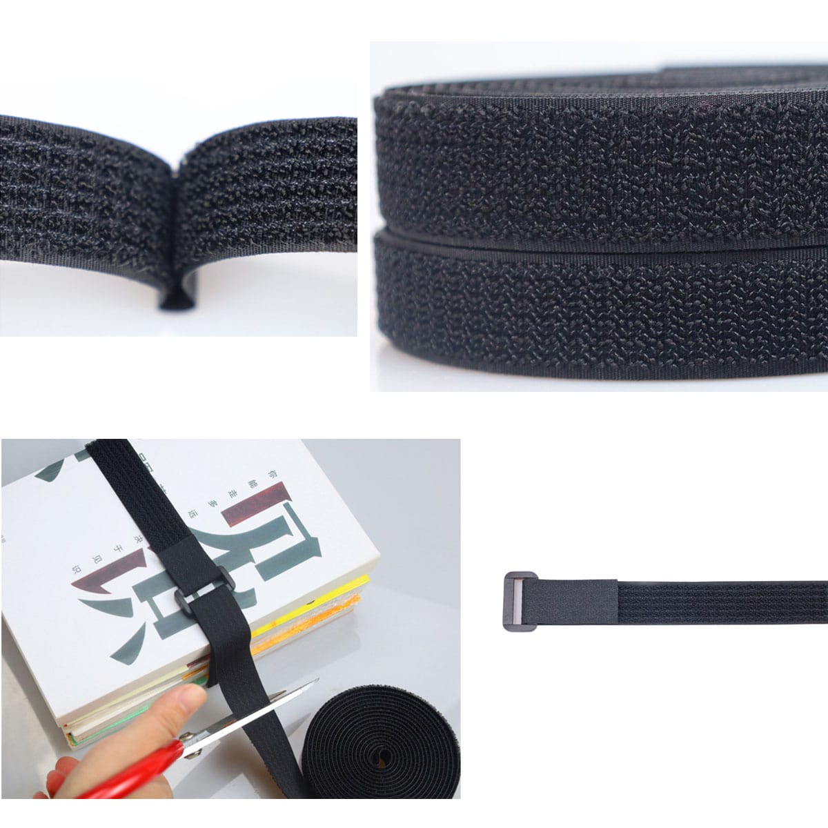 Băng gai dính cố định đồ vật có khóa nhựa - Dây Velcro buộc đồ tự dính đa năng tự dính