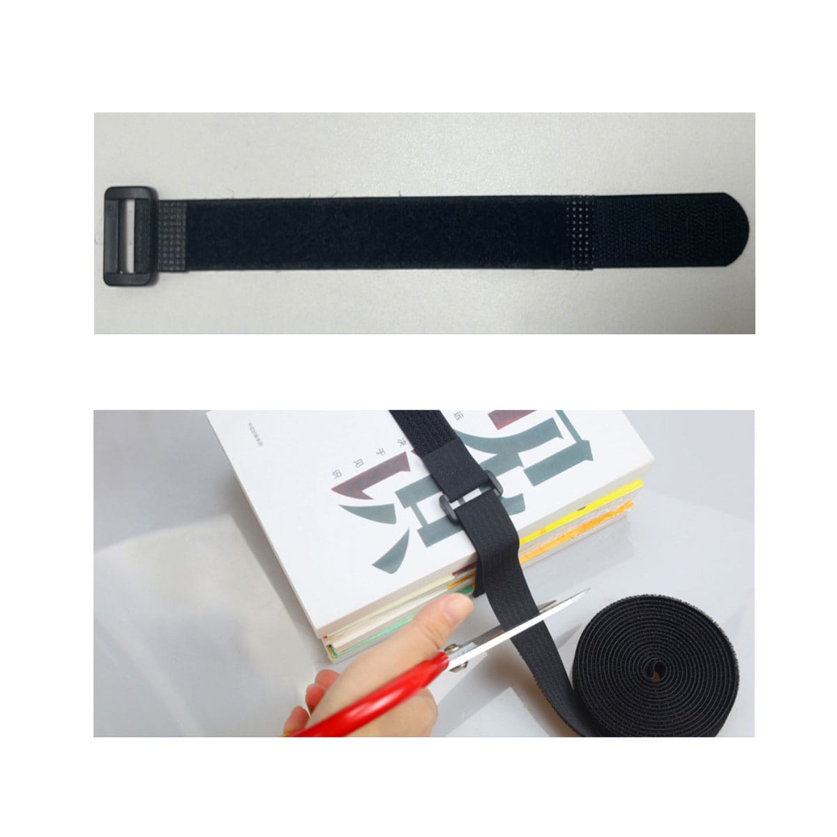 Băng gai dính cố định đồ vật có khóa nhựa - Dây Velcro buộc đồ tự dính đa năng tự dính